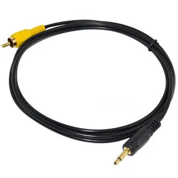 3.5mm do RCA kabel 90 stopni 3.5mm 1/8 cal Mono wtyk męski do RCA męska wtyczka 90 stopni przewód Audio pozłacane 1.8m