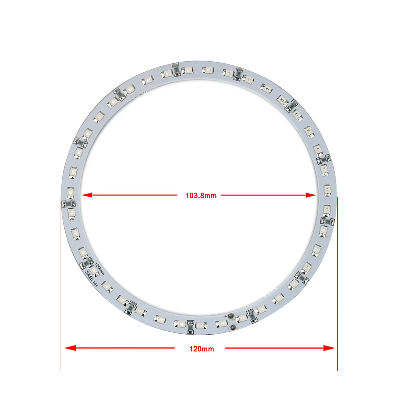 Blue Car Angel Eye Halo Anéis Blub Lâmpada de cauda, 2x, 120mm, 39 2835 LED, Z5180