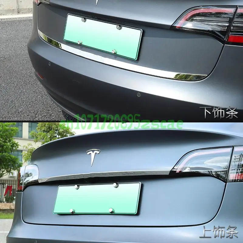 

for Tesla Model Y 2PCS Rear Boot Door Trunk Cover Trim Tailgate Garnish Molding Strip Car Accessories