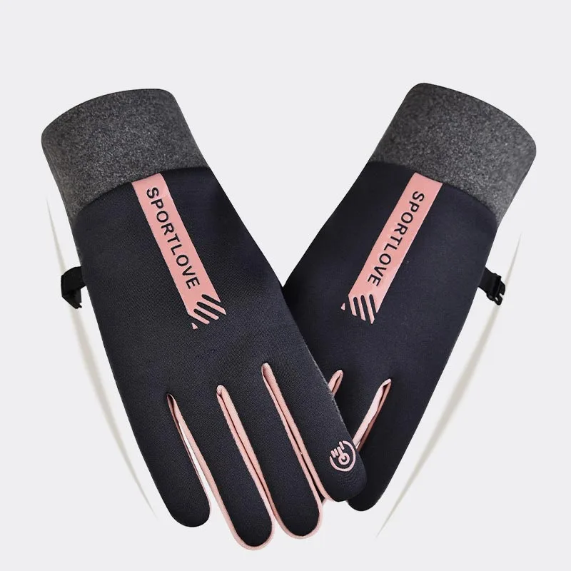 Winter Handschuhe Frauen Radfahren Fahrrad Thermische Fleece Kälte Widerstand Wind Wasserdicht Fahrrad Warme Outdoor Laufen Skifahren Fäustlinge