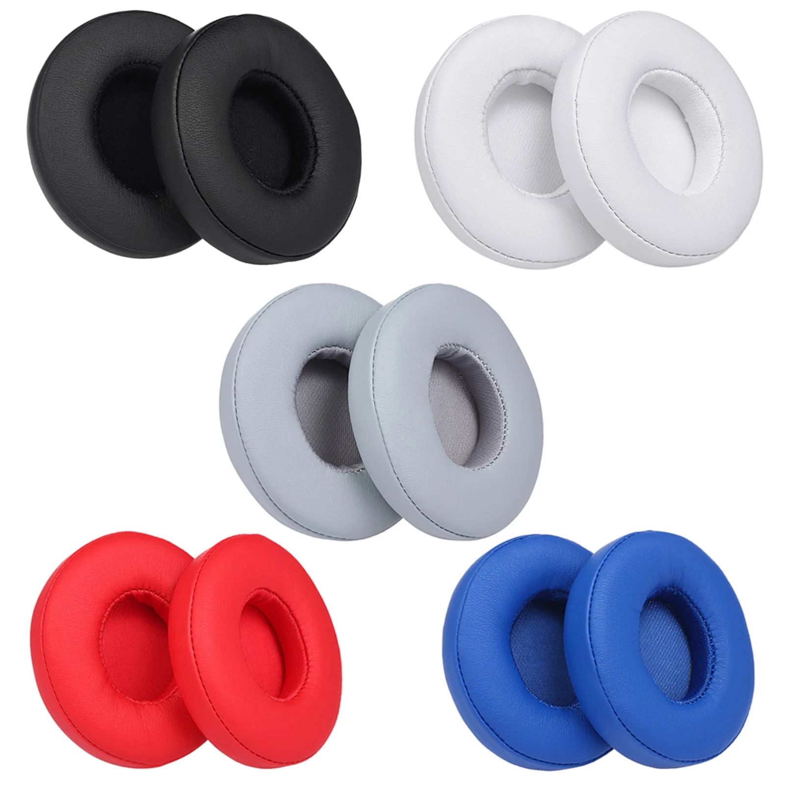 1Pair Replacement Earpads Ear Pad Cushion for Beats Solo 2 / 3 On Ear Wireless Headphones