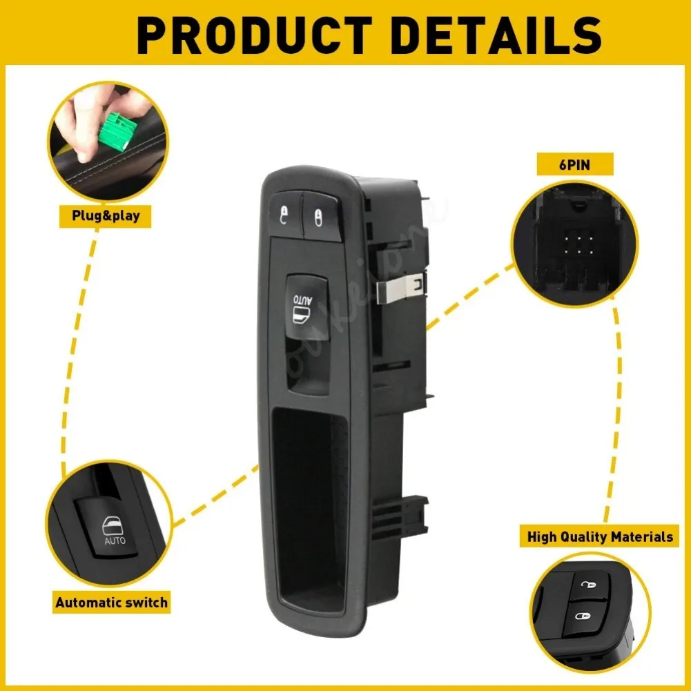 68030822AB For Jeep Grand Cherokee Liberty Chrysler 300 200 Dodge Grand Caravan Front Passenger Side Window Control Switch - view 3