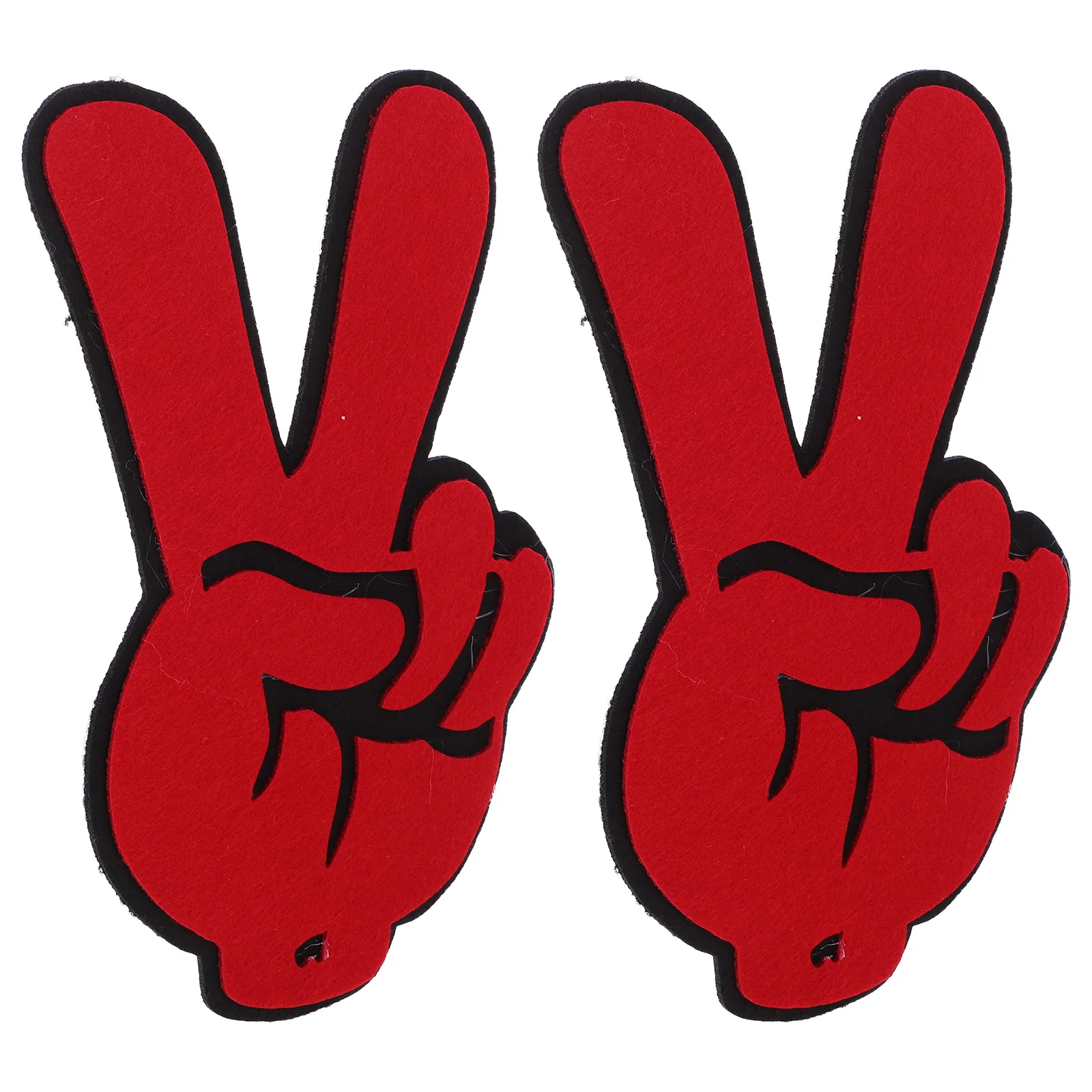 2Pcs Cheerleading Felt Cloth Hand Fun Victory Gesture Prop for Basketball Football Baseball Tennis Sporting