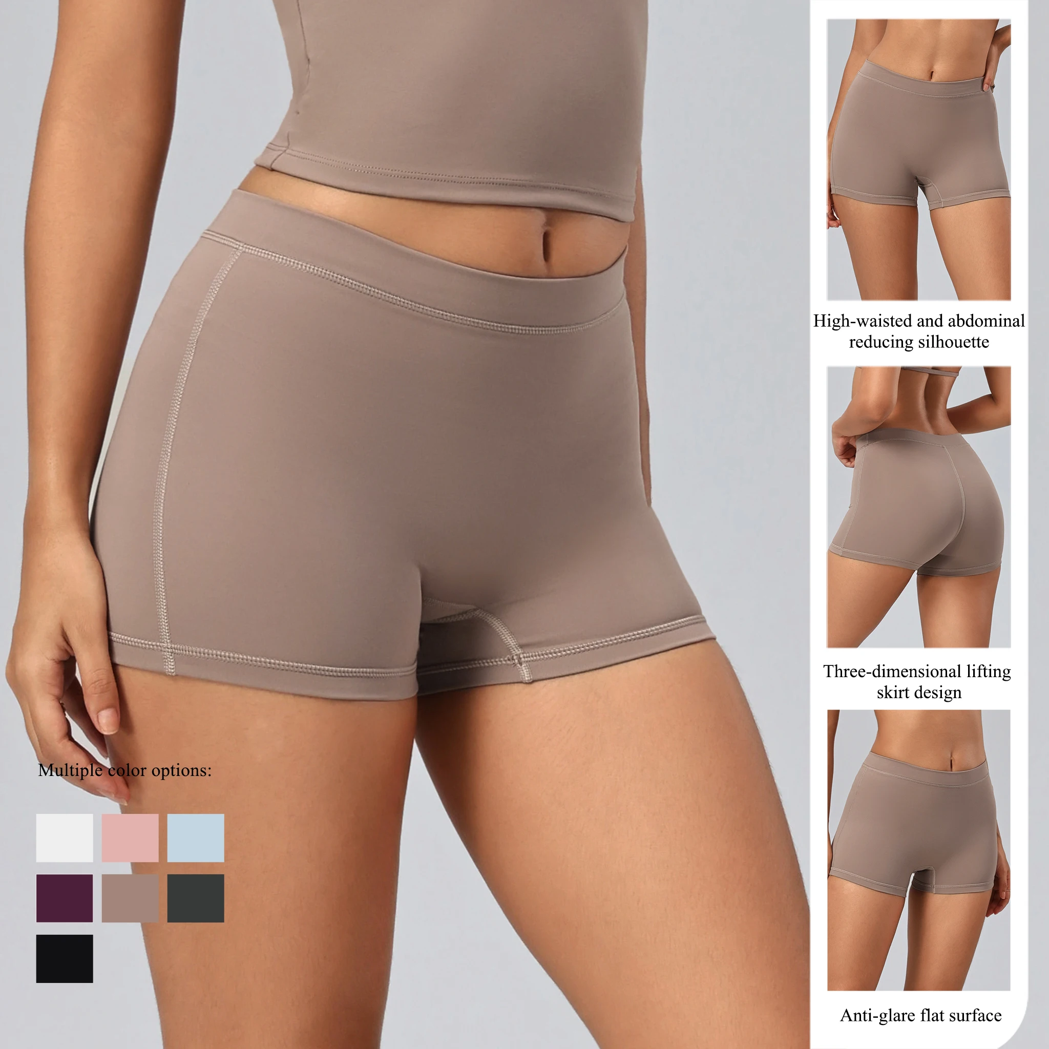 Hearuisavy Sports Shorts Women High Waisted Push Up Fitness Shorts Quick Dry Slim Booty Workout Pants Gym Running Yoga Shorts