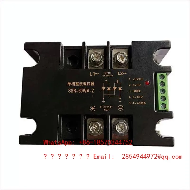 Single Phase Rectifier Solid State Voltage Regulator Module SSR-10WA-Z, 4-20MA, 1-5V, 10K Potentiometer