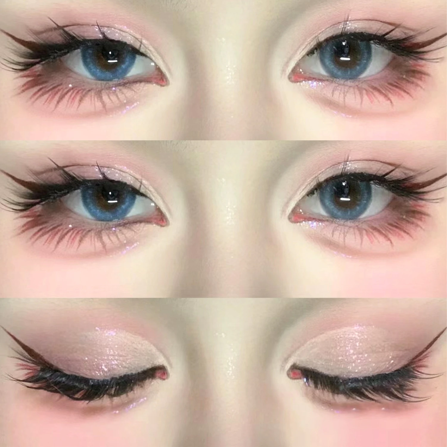 Lasvirey Cat Eye Lashes Manga Lashes Styles 3D Faux Mink Lashes Soft Cross Wispy Natural Winged End Eye Elongated Eyelash Makeup