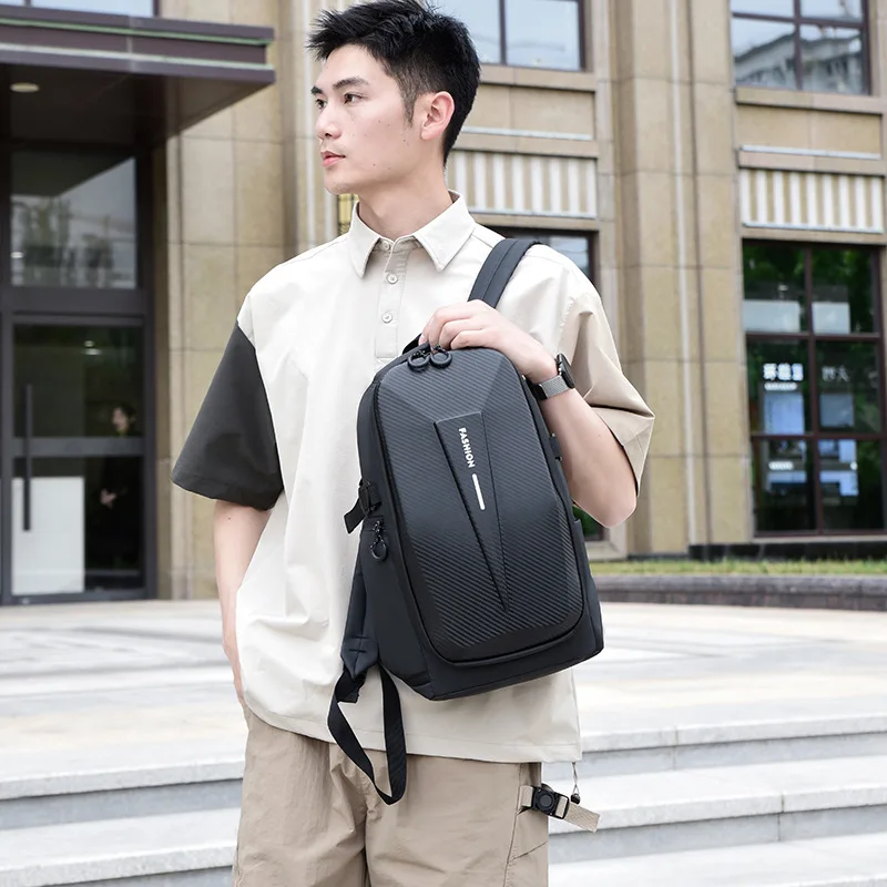 Men's Large Capacity Backpack Casual Niche Design Distinctive Spring Simple Casual Western Style Fashionable Small Backpack