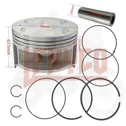 Engine Part 100mm Bore for Kawasaki KLR650 KLR 650 2008-2018 4 Stroke Piston Rings 24mm Pin Kit Motorcycle Accesories 13027-0055