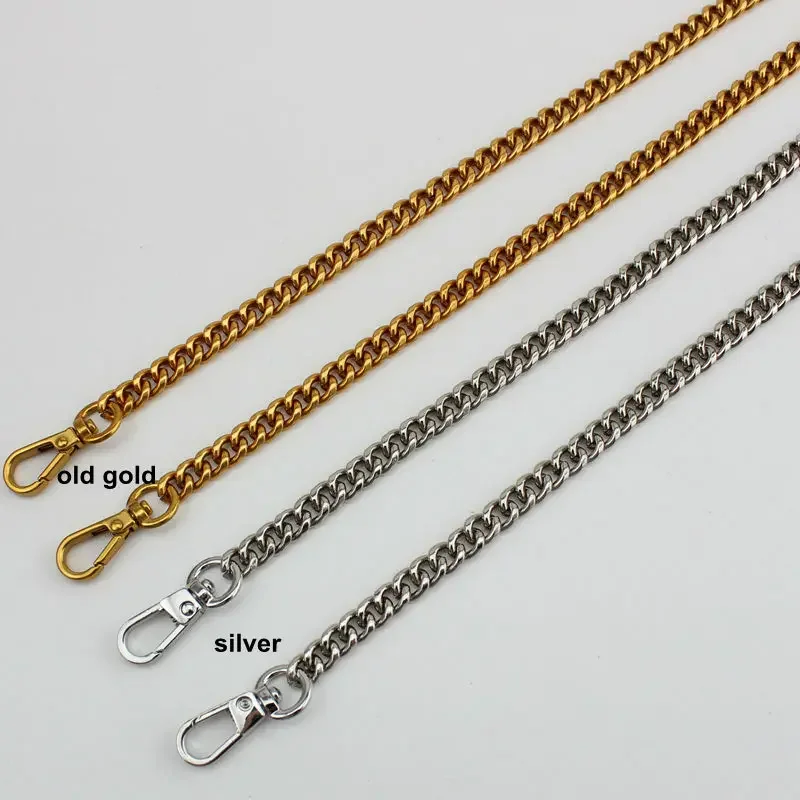 10pcs High Grade 120cm 3colors 7mm Width  bag strap chain purse handle purse metal strap replaced handbag strap bag parts