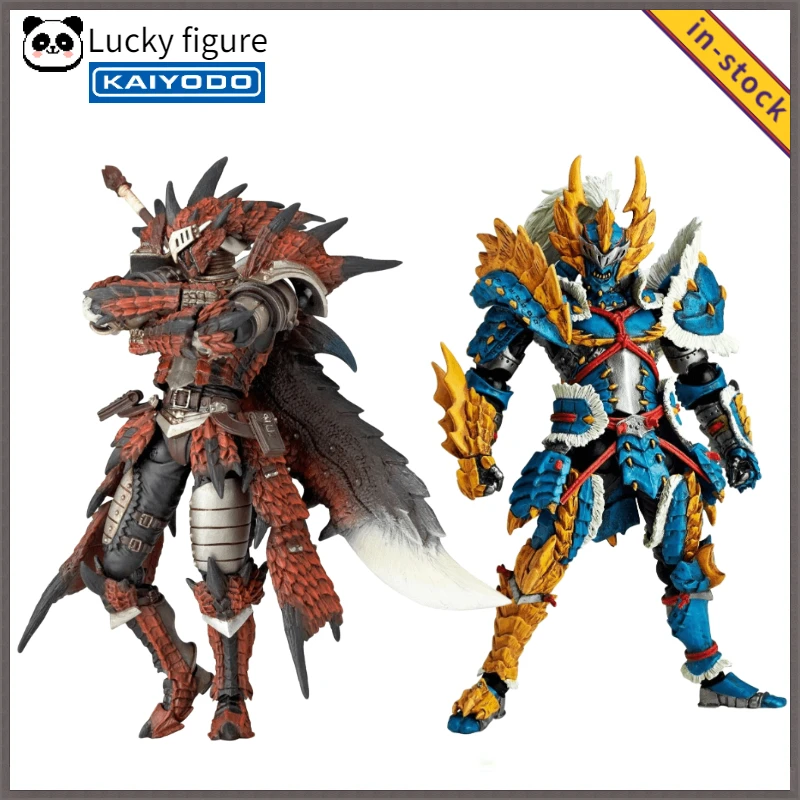 In Stock Monster Hunter Rathalos Suit of Armour Revoltech AMAZING YAMAGUCHI Male Fire Dragon Collect 14cm Figures Model Toys