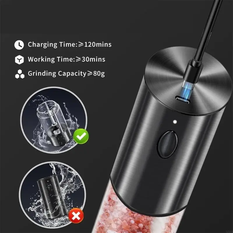 Peppers N58D Mill Coarseness ajustable Molino sal Peppers Electric sal para sal