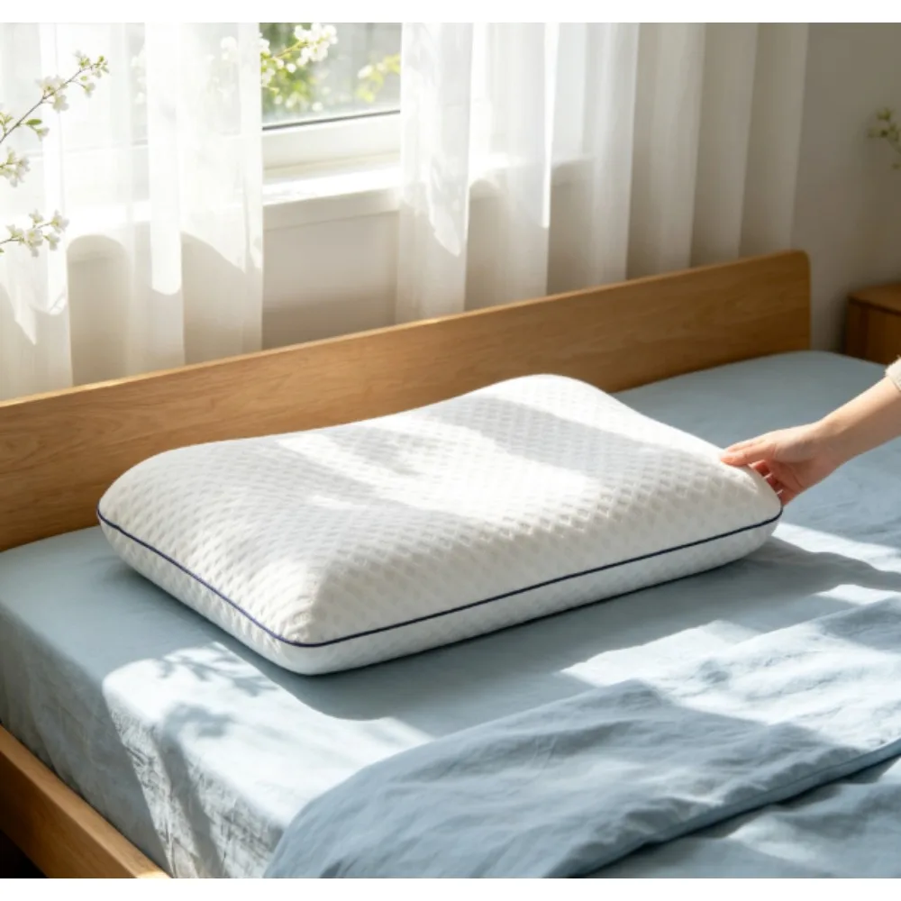 Linenspa Medium-Touch Standard Size Breathable Gel Memory Foam Pillow with Removable and Washable Pillowcase and Temperature-Regulating Infusion Technology