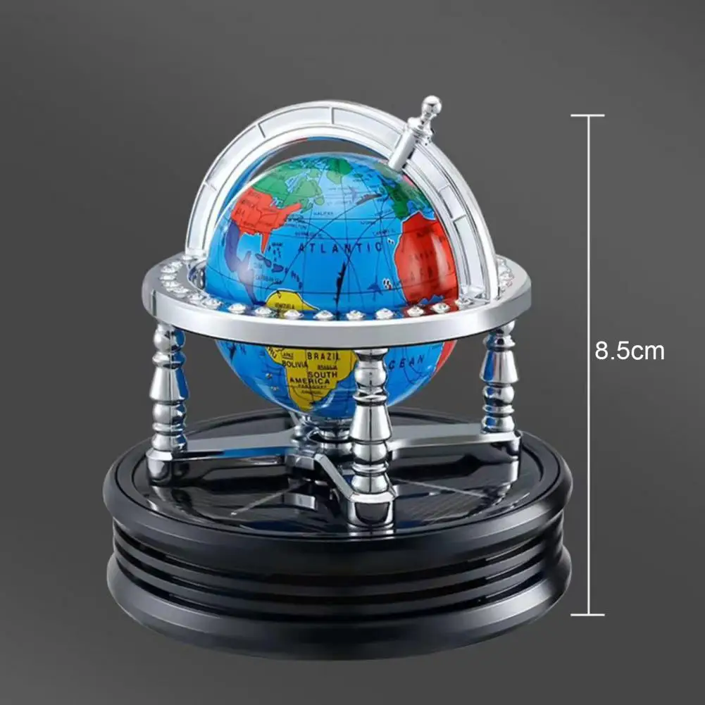 Solar Car Globe Aromatherapy Rotating Perfume Decor Air Purifier Air Freshener Release Odor Eliminator Car Interior Accessories
