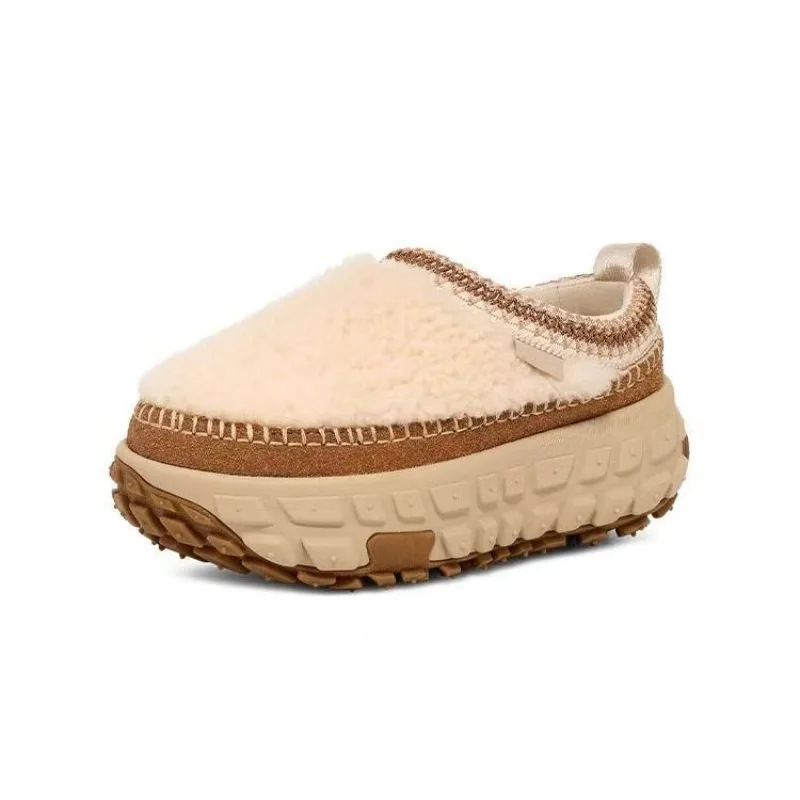 2025 Women Autumn and Winter Height Increasing Brand Design Comfortable and Casual Thick Soled Tire Sole Slip Sleeve Lazy Shoes