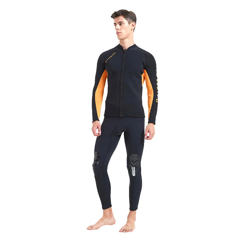 Oulylan 2024 Wetsuit Jacket 2mm Thermal Long Sleeve Neoprene Shirt Wet Suit Tops Diving Suits for Men Snorkeling Spearfishing