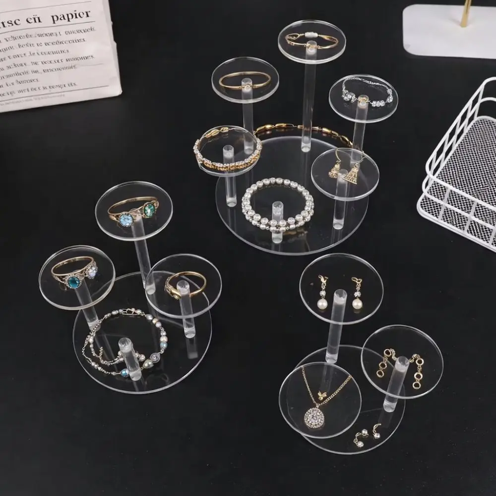 

3/4/5 Positions Display Stand Acrylic Transparent Accessory Storage Holder Removable Jewelry Accessory Shelf Jewelry Display