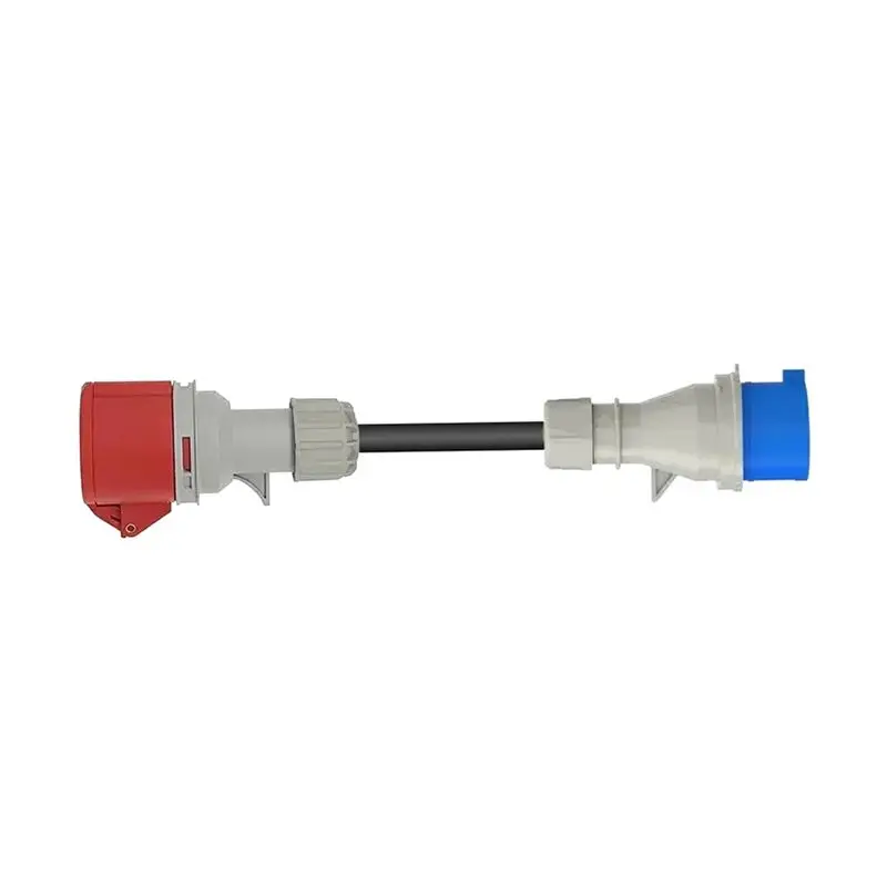 WF-EV Portable Schuko Plug To CEE Red Power Female Plug Socket Adapter Blue CEE Connect With 32A 3Phase