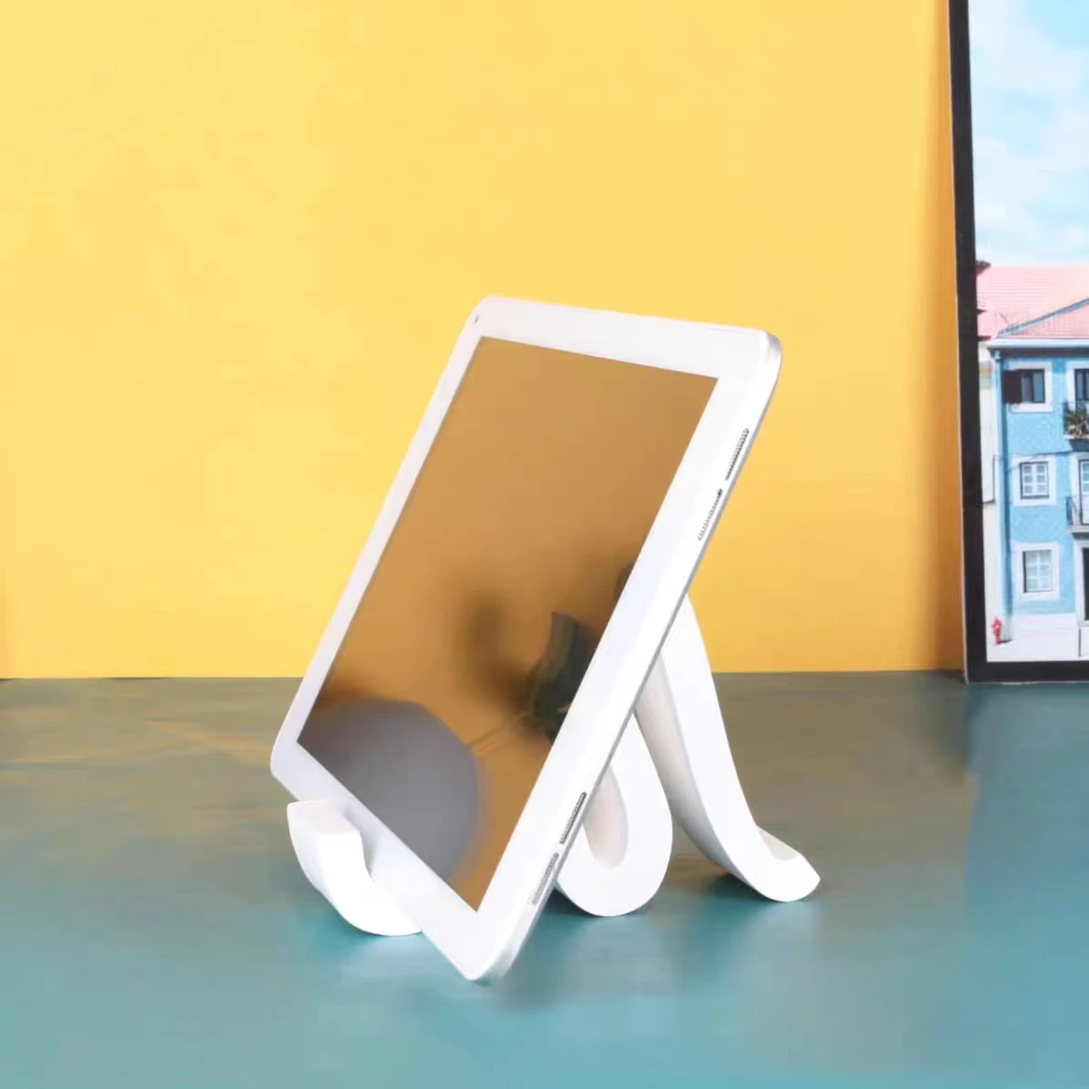 Silicone Molds for Mobile Phone Bracket Wave Design Concrete Tablet Holder Plaster Gypsum Crafts iPad Stands 3D Cement Molds