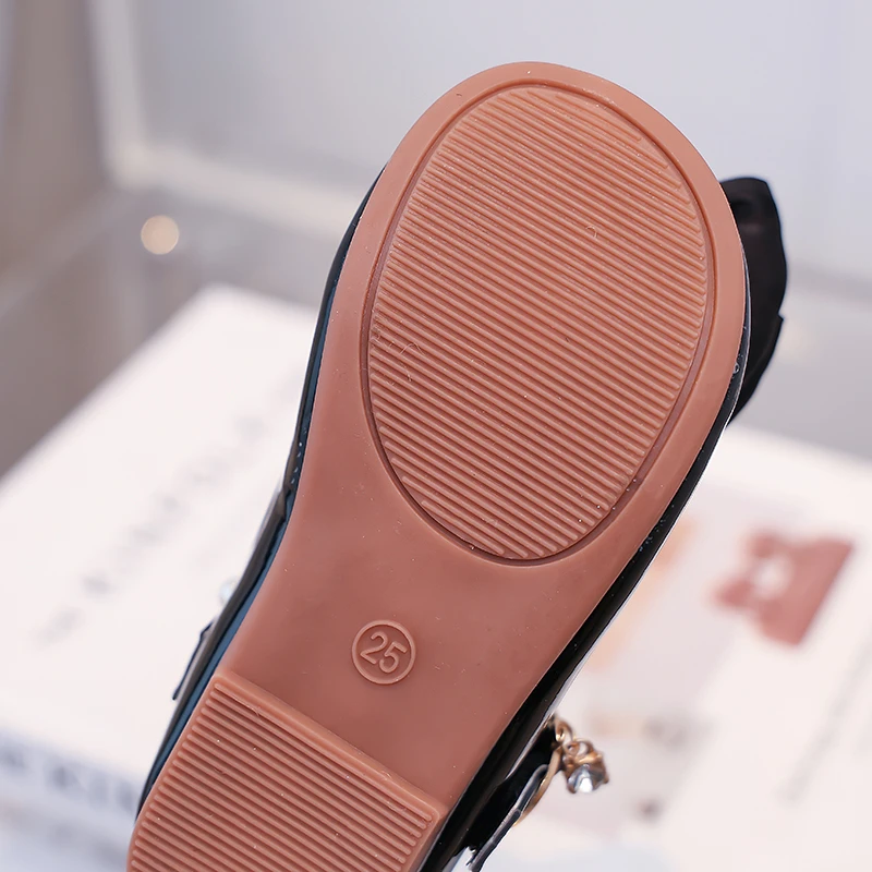 Mädchen Mary Jane Ballerinas, Kleinkind Mädchen Schleifenkleid Schuhe mit Strass-Perlenriemen, Weiche Sohle Prinzessin Party Hochzeitsschuhe für Kleine Kinder – Detail 8