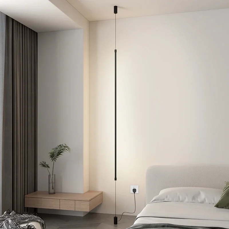 Imagem -04 - Modern Led Floor Lamps para Decoração de Casa Luminária Interior Sala de Estar Quarto Sala de Jantar Preto 120cm