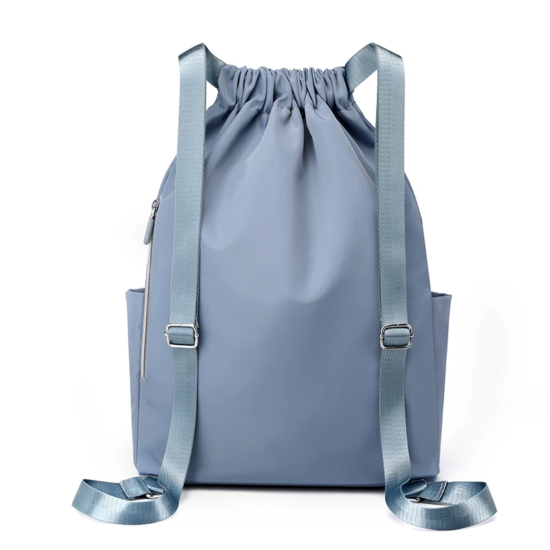 Mochila con cordón para mujer, morral escolar de tela duradera de alta calidad, gran capacidad, a la moda