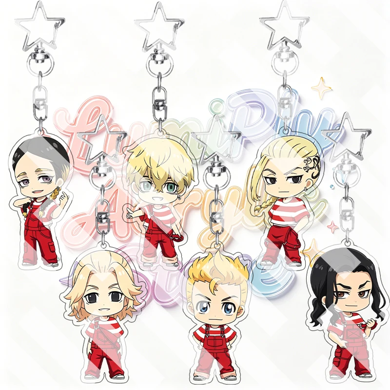 Double-sided Print Chifuyu Matsuno Haruchiyo Sanzu Keisuke Baji Tokyo Revengers Acrylic Keychain Anime Cartoon Bag Pendant Gifts