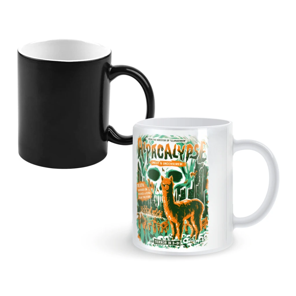 

Alpacalypse!Coffee Mugs And Mug Creative Color Change Tea Cup Ceramic Milk Cups Novelty Gifts