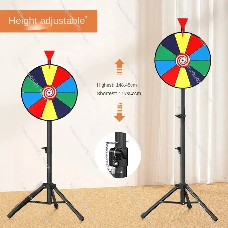 Spinning Prize Wheel 12 Slots Spinning Wheel Tabletop or Floor Standing Win Fortune Spin Games in Party Pub