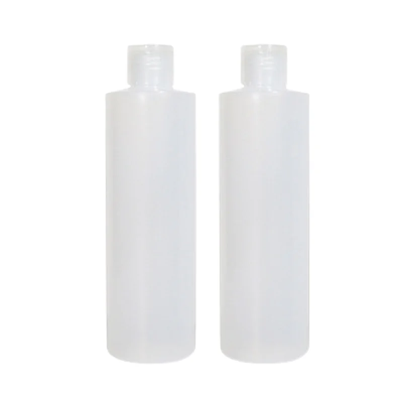 

15Pcs Packaging White Bottle Empty Plastic Flat Shoulder Clear Lotion Screw Cover 300ML Refillable Portable Cosmetic Container