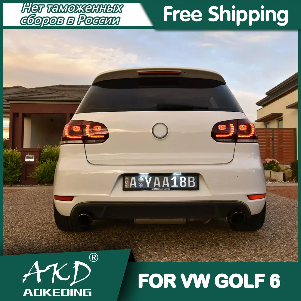 Car For VW Golf 6 2009-2012 Tail Lamp Led Fog Lights DRL Day Running Light Tuning Car Accessories Golf 6 R20 Tail Lights