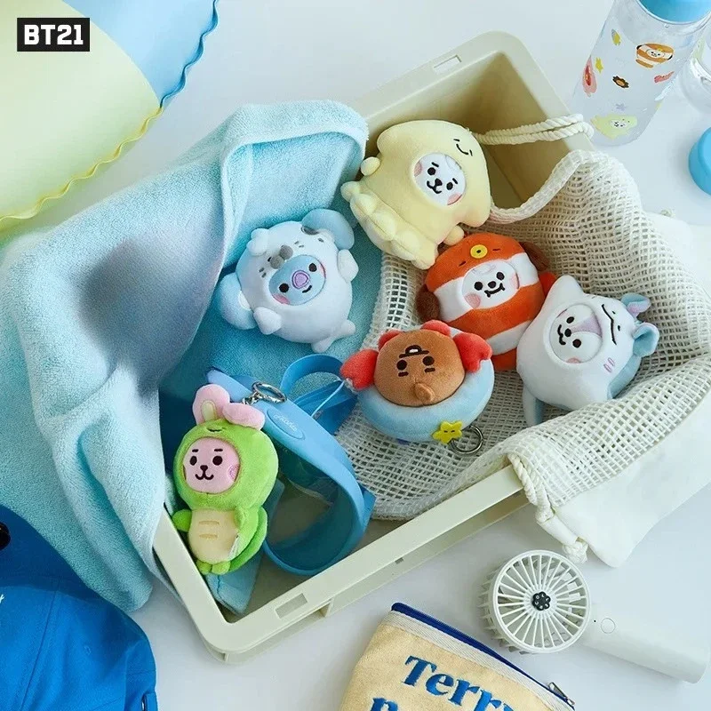 

BT21 Keychain Pendant Doll Ocean Friends Series Keychain Cute Ornament Keychain Daily Travel Packaging Decoration