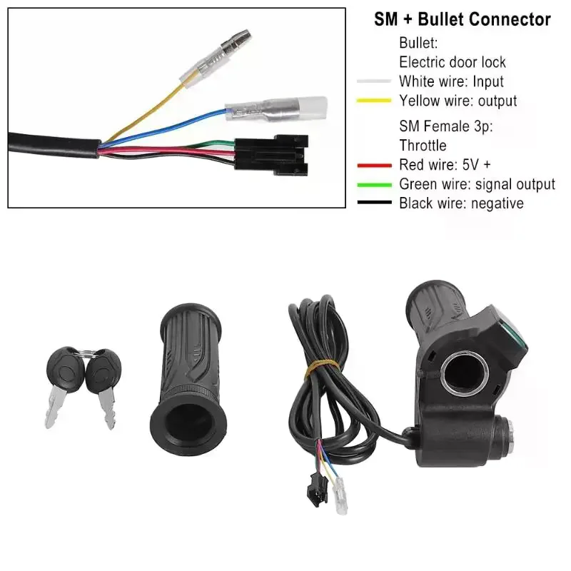 

Светодиодный цифровой счетчик для электрического велосипеда, скутера, ручка дроссельной заслонки, руль с выключателем питания, запасная часть светодиодного дисплея
