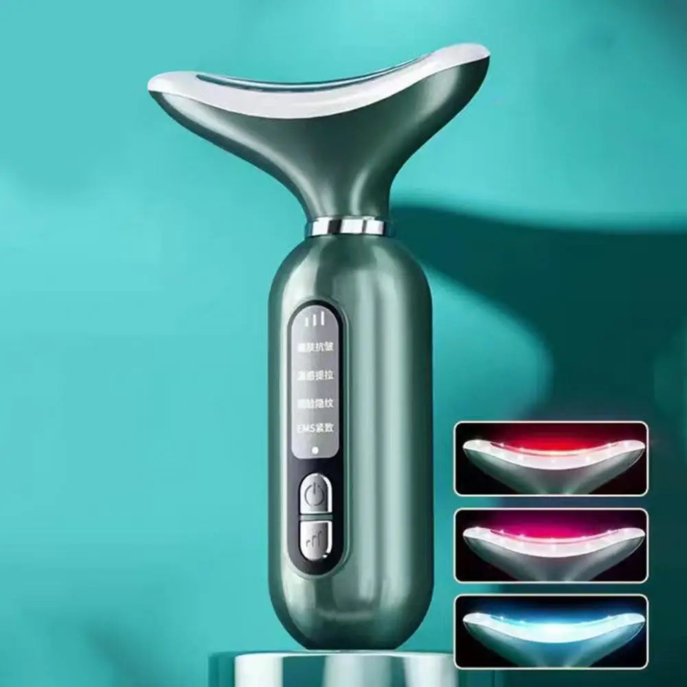 Masajeador de cola de delfín para rejuvenecimiento de la piel, dispositivo de belleza Facial, estiramiento del cuello y cara, Led, 3 colores