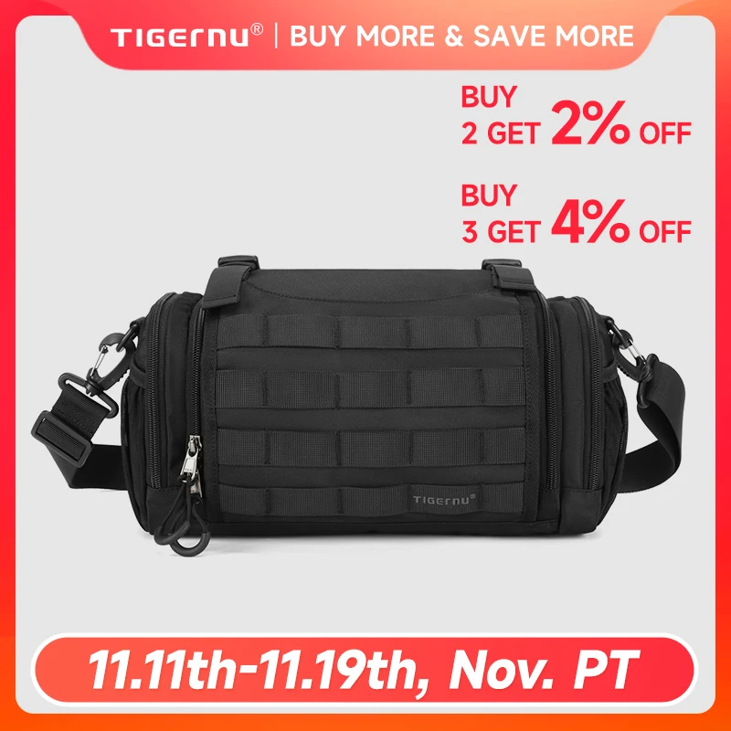

Tigernu Мужская сумка через плечо Тактическая сумка через плечо Мужские сумки Уличная сумка Велосипедная подвесная сумка Спортивная велосипедная сумка через плечо Messenger