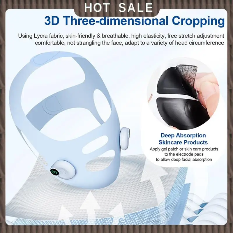 24-Hour Delivery Facial EMS Lifting Machine Home Massage Mask Double Chin Reduction V-Face Device