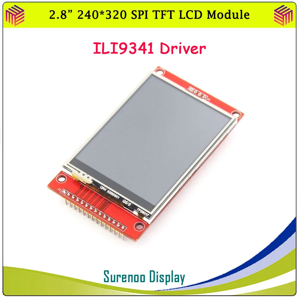 Imagem -03 - Polegadas 320*240 Serial Spi Tft Lcd Módulo Display Tela & Painel de Toque Resistive Driver ic Ili9341 para Mcu 2.8