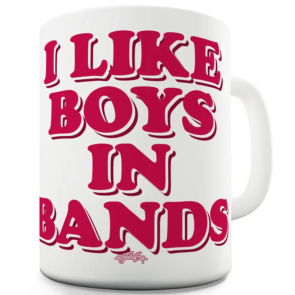 I Like Boys In Bands Funny Novelty Mug Cup