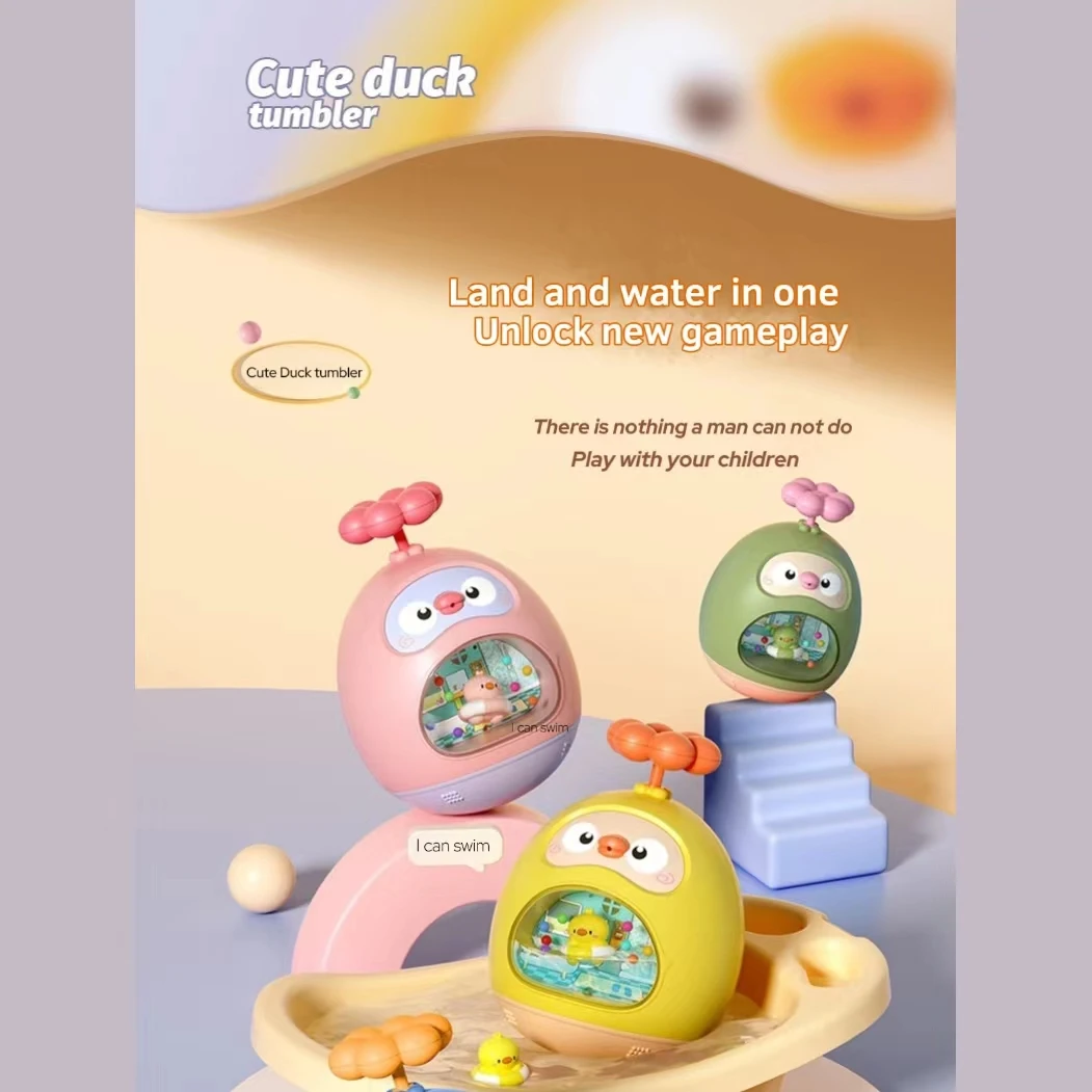Mainan mandi bayi amfibi lucu semprotan air menyenangkan mainan Tumbler bak mandi air kolam renang pantai mainan bayi 12 bulan kamar mandi