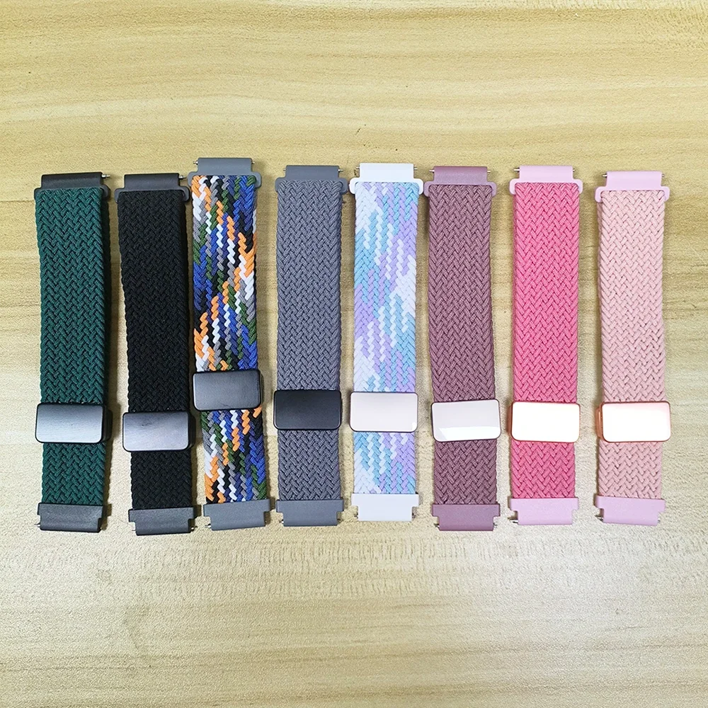 20 مللي متر 22 مللي متر حزام نايلون للغارمين Vivoactive 5 4/Venu 3 2 شريط مرن استبدال سوار ل Garmin Forerunner 265 255 245 165