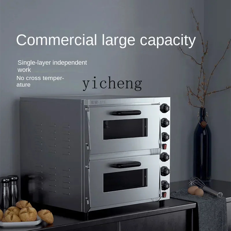 Electric Oven Commercial Double-Layer Baking Bread Pancake Pizza Oven Two-Layer Two-Plate Oven