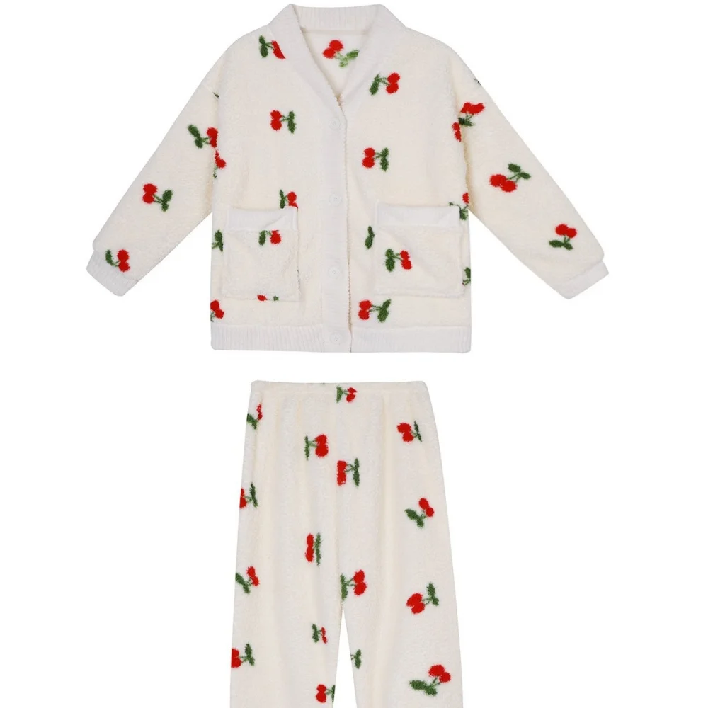 Women's Homewear Flannel New Winter Sleepwear For Sleeping Long Sleeve Pyjamas Set For Women Thick Warm Pajamas Nighty Set 6