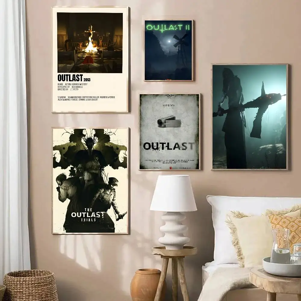 الكلاسيكية لعبة الرعب O-Outlast شعبية المشارك قماش اللوحة المشارك مع يطبع غرفة نوم المنزل غرفة المعيشة الديكور هدية