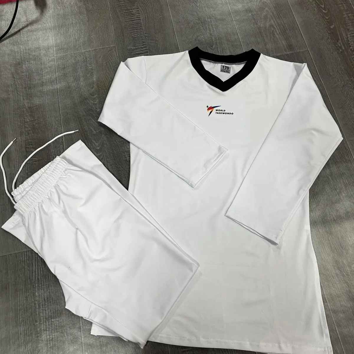 テコンドータイトフィットトラックスーツ新規制ハイウエスト通気性軽量スポーツウェアvタイト服