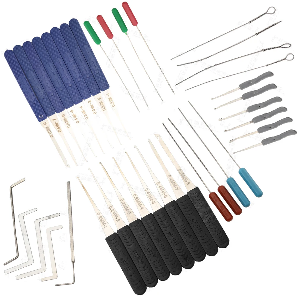 Auto Locksmith Lock Pick Set, removedor de chaves quebradas, extrator de chaves, Lock Picks, ferramentas manuais, 4 em 1