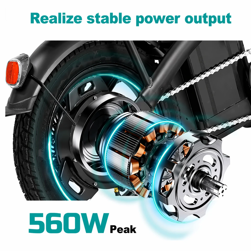 Foldable Electric Bike For Adults And Teens, 500W Peak Motor Ebike, 48V Removable Battery, Folding E-Bike, US Local Warehouses Deliver Goods Nearby, Mini Electric Bicycle For Daily Commuting, Including Chargers And Batteries.