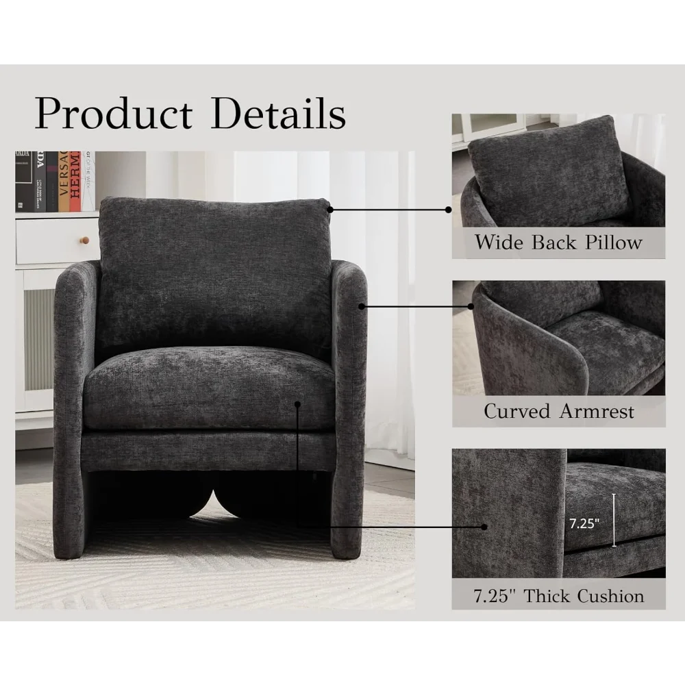 

Comfy Accent Chairs Set of 2 Modern Living Room Chairs with Arm Mid Century Reading Lounge Chairs