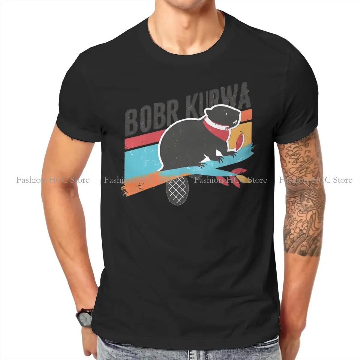 Bober Beaver Cool Tshirt Classic Gothic Men's Tees Tops Oversized Cotton O-Neck T Shirt