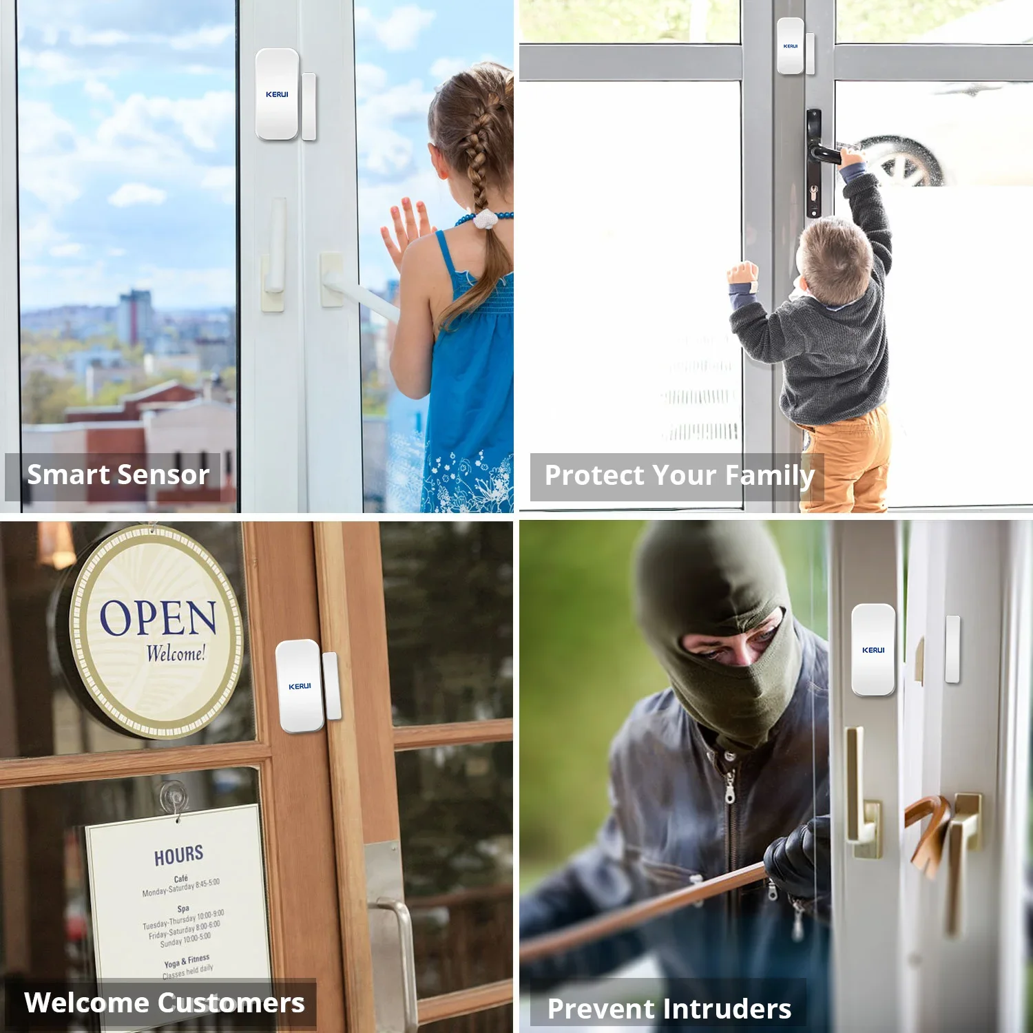 

KERUI D025 433MHz Wireless Window Door Magnet Sensor Detector For W181 W184 W204 Home Security Alarm System Burglar An-theft