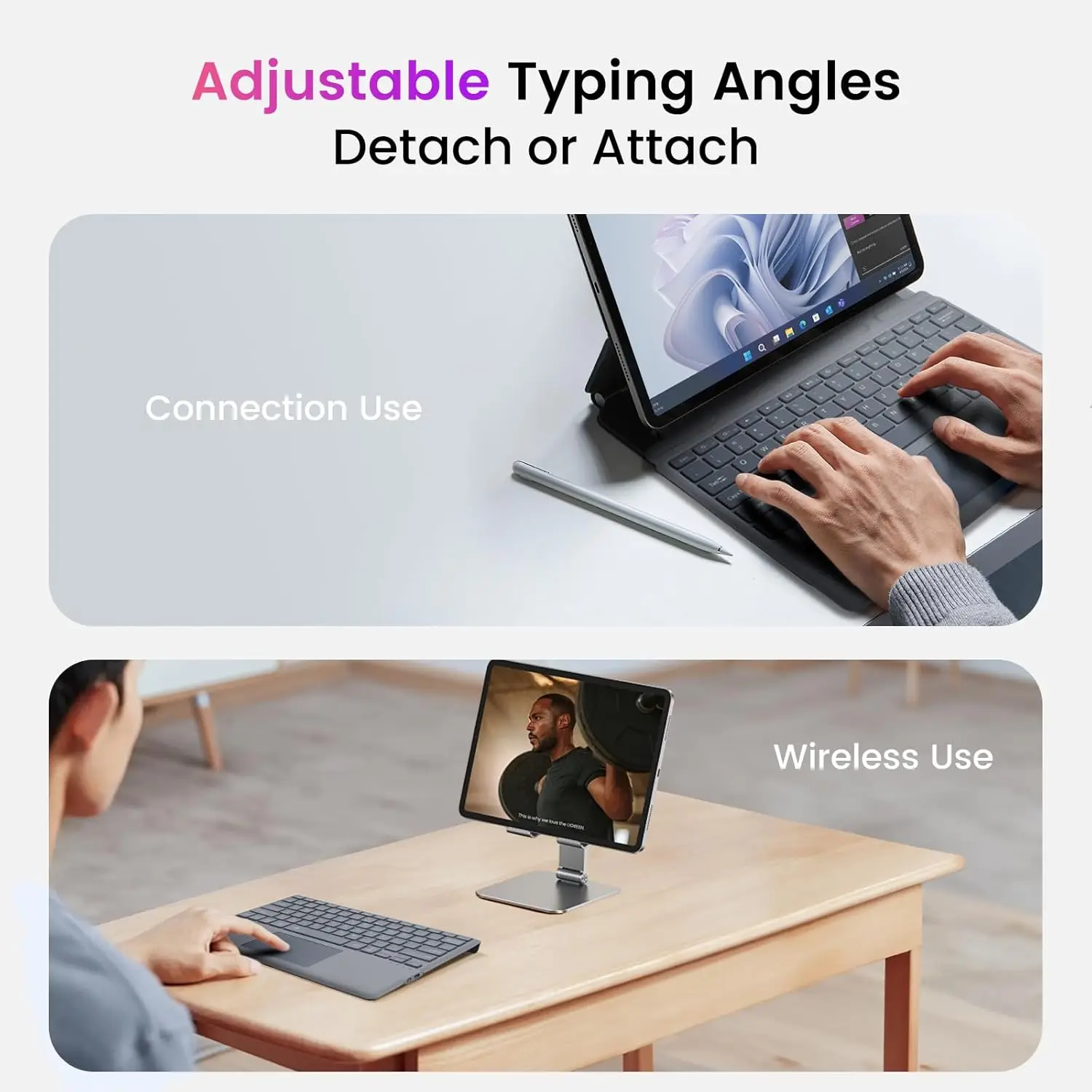 Magnetic Connection Color Backlit Keyboard, Multiple Color Options, For Surface Pro 8/9/10/11/X Closer to Original Quality.