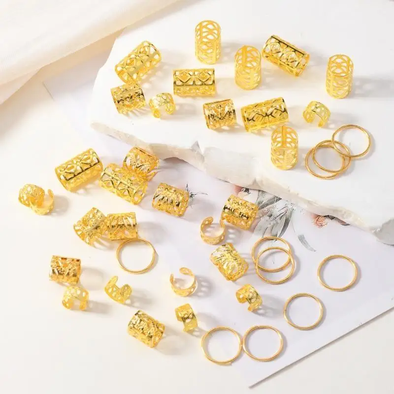 Golden Metal Braid Hair Jewelry With Vintage Hollow Design Perfect For Boho Style Music Festival Party Daily Hair Styling